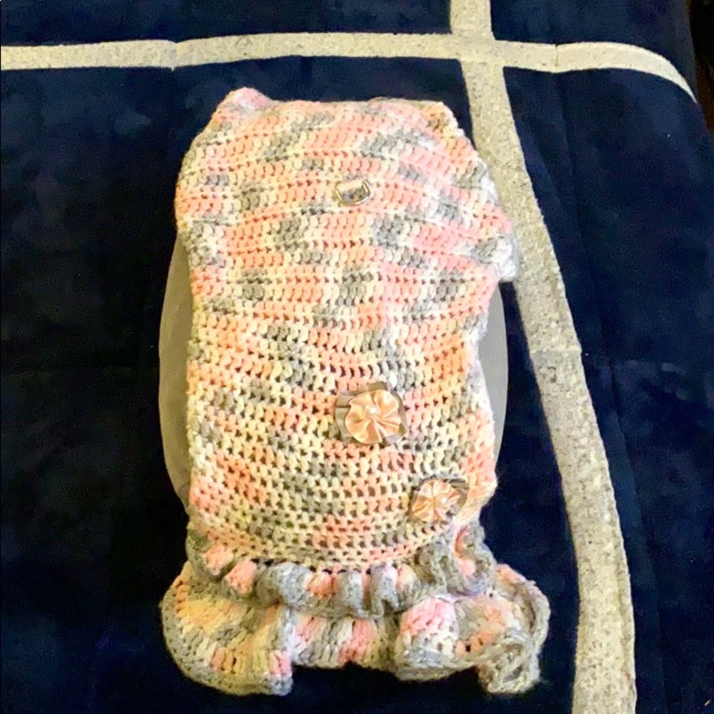 Knit dog sweater